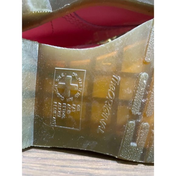 Rare Dr. Martens 1460 W bubble gum pink yellow Patent Lamper Boots Size 7L - Picture 15 of 16